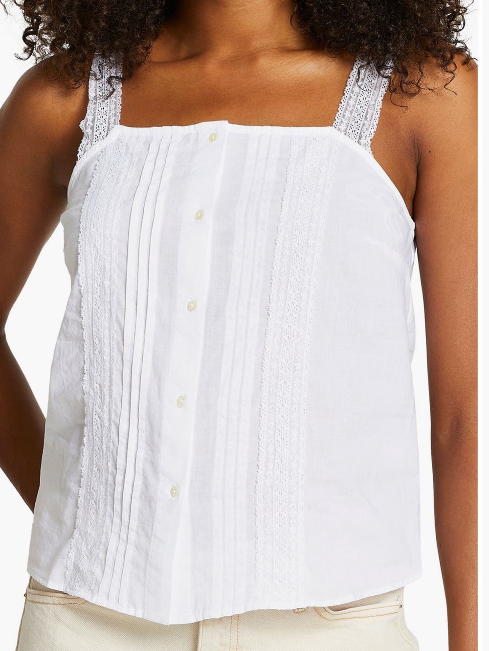 River Island Lace Cotton Tank